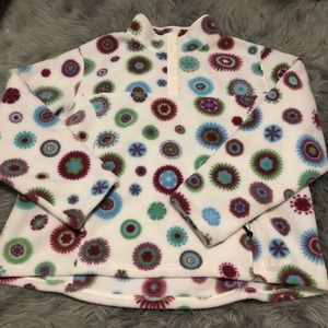 L L bean snap button turtleneck fleece sweater